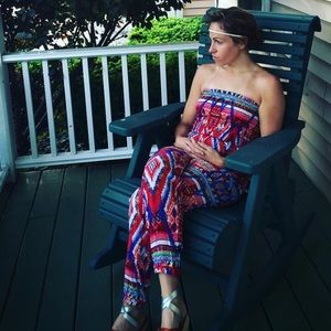 Sans Souci Smocked Jumpsuit Size Medium